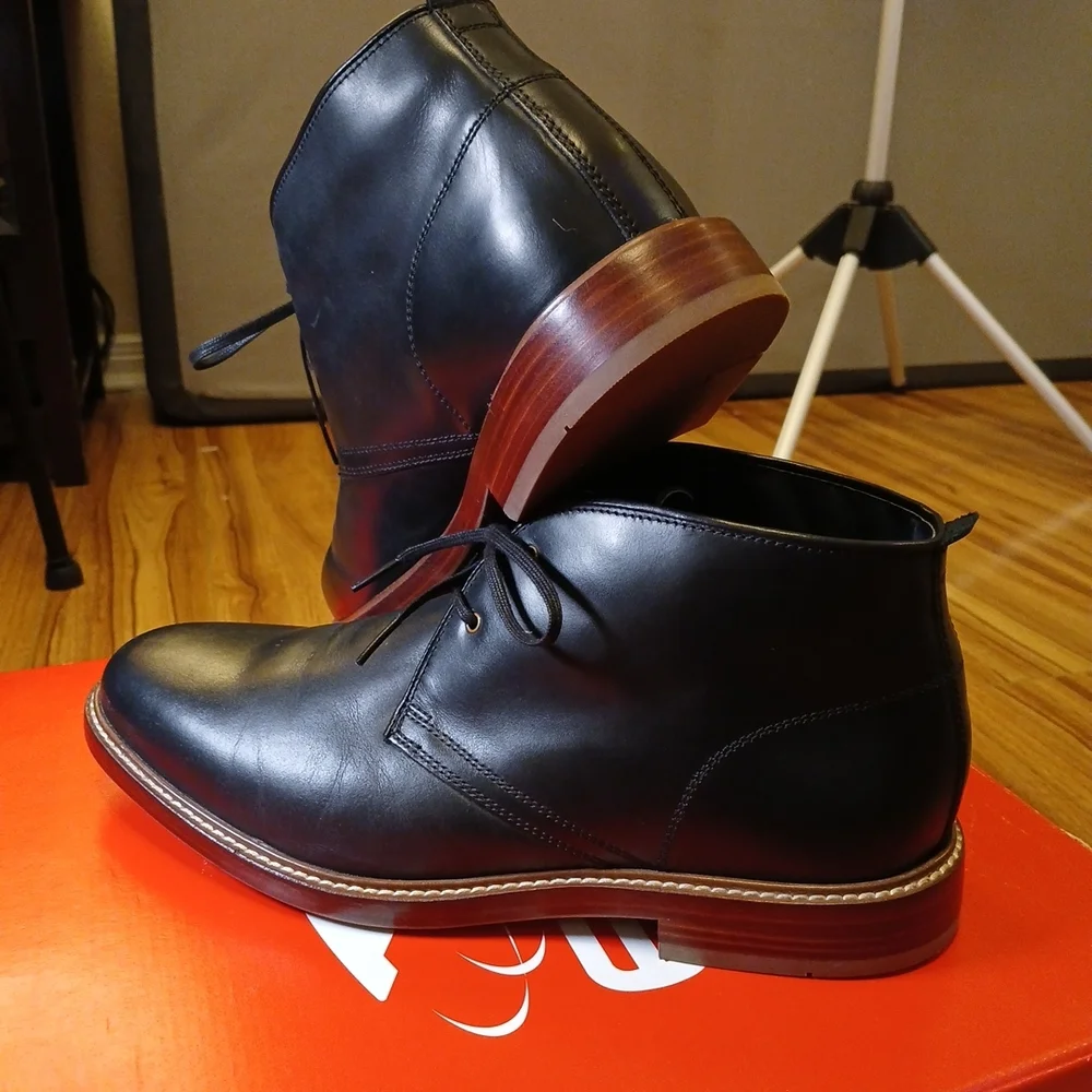 Cole Haan Tyler Grand Black Leather Chukka‎ Boots C25100 Men Size 11M